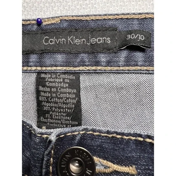 Calvin Klein Jeans Women 30 (33x28 Actual) Skinny Blue Denim - Picture 3 of 13